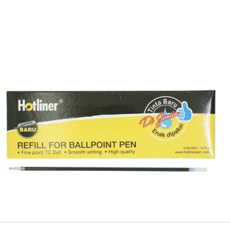 

ISI BULPEN/REFIL BULPOINT HOTLINER HITAM/BIRU/MERAH (12 BIJI)