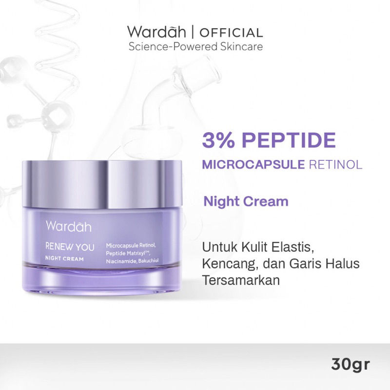 ❣️AYCOSME❣️WARDAH RENEW YOU night cream- cream malam wardah pelembab wardah