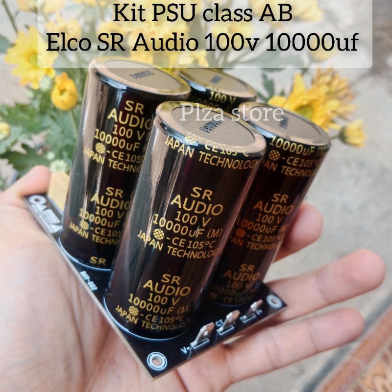 Kit PSU 4 elco 100v 10000uf SR audio original PSU class AB 4 elko 10000uf 100volt original plus skun