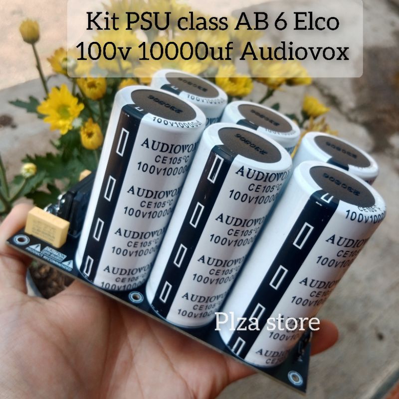 Kit PSU 6 Elco 100v 10000uf PSU class AB 6 elko 10000uf 100v original audiovox