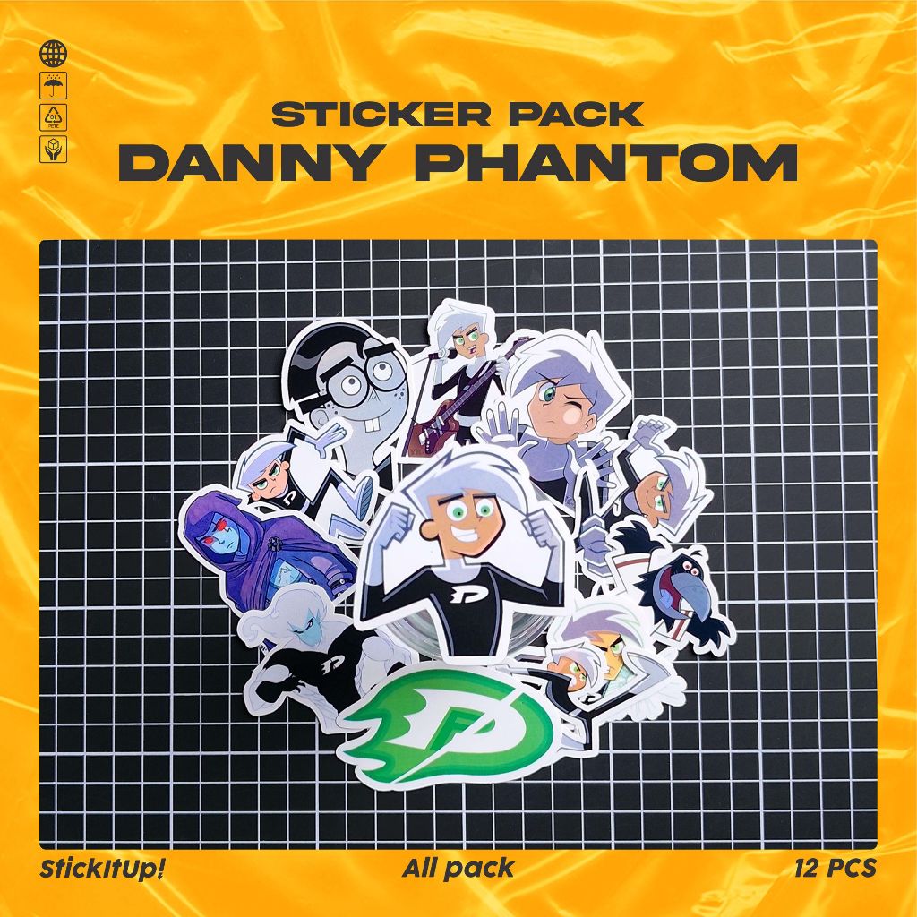 

COD✨ StickItUp Stiker Pack Kartun Danny Phantom Lucu Keren Untuk Koper Laptop Skateboard