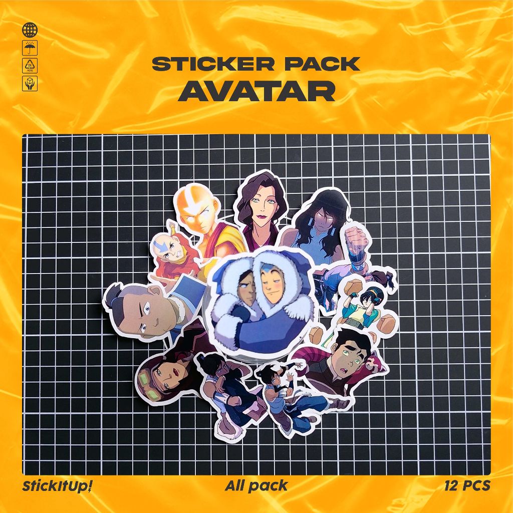 

COD✨ StickItUp Stiker Pack Kartun Avatar The Legend Of Korra Lucu Keren Untuk Koper Laptop Skateboard