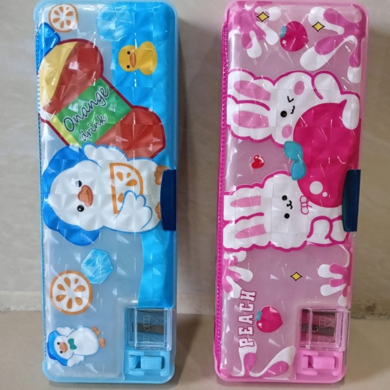 

tempat pensil cewe/cwo/kotak pensil magnet/serutan