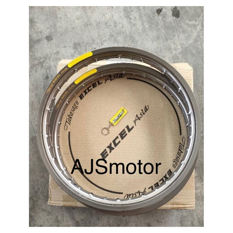 Velg takasago excel asia hitam silver titanium 160/185-17 velg TEA hitam Ring 17