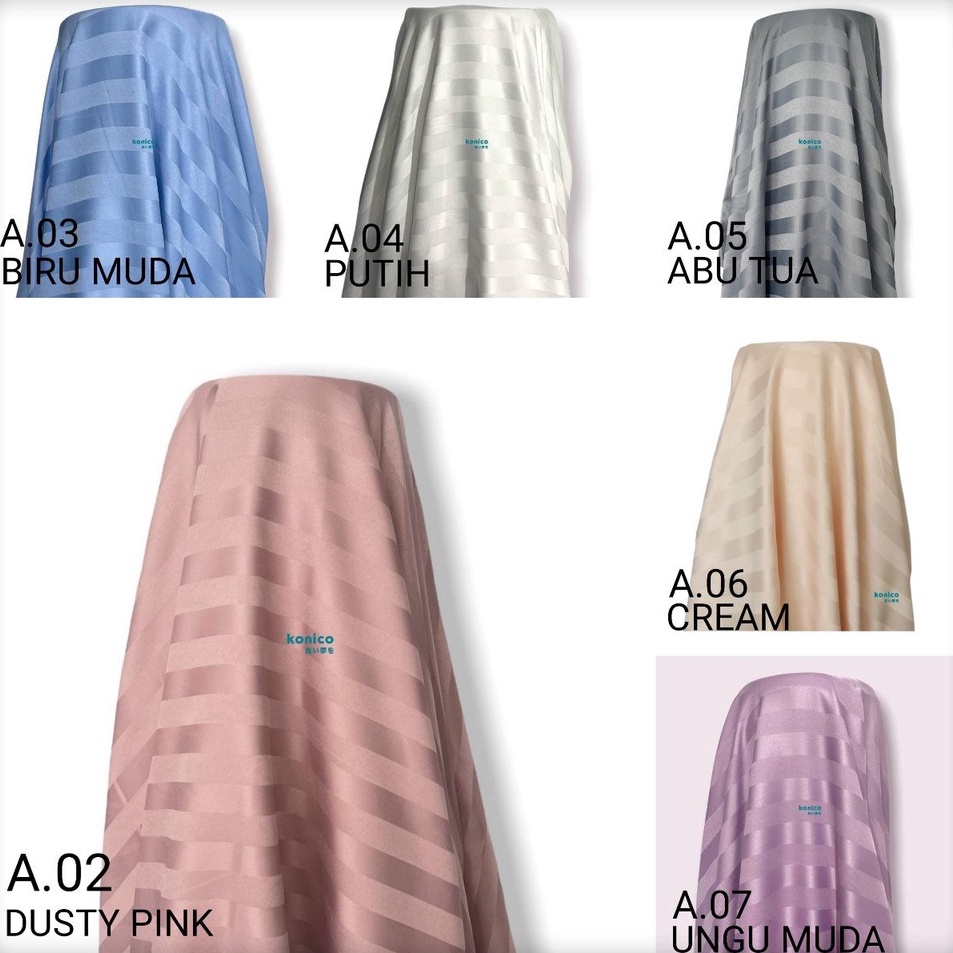berkualitas KONICO kain sprei bahan EMBOS TENSEL l MICRO TENSEL premium Motif GARIS METERAN GARIS I 