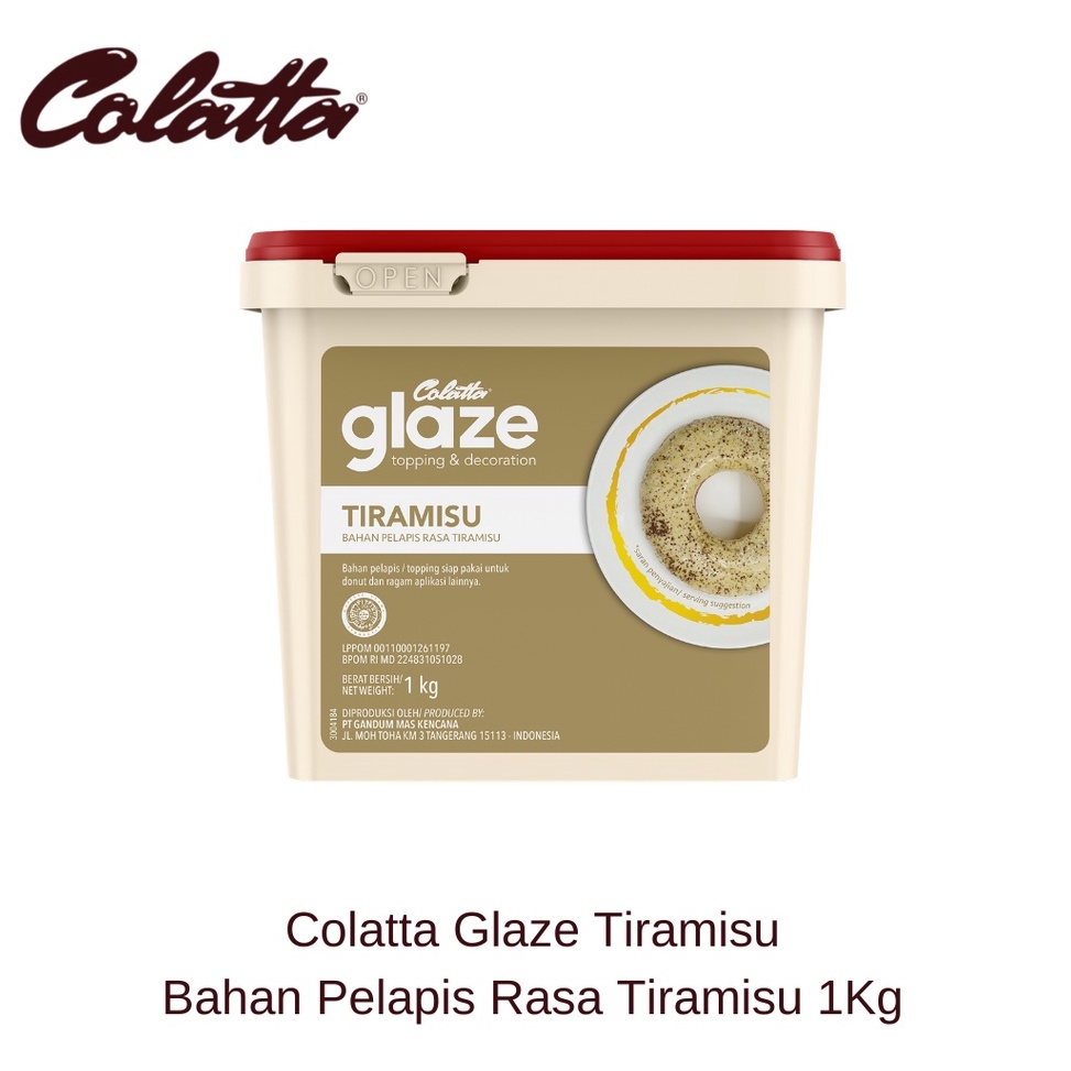 

GC9ER Colatta Glaze Tiramisu - Bahan Pelapis Rasa Tiramisu 1Kg Ready Stock ♪ヽ(