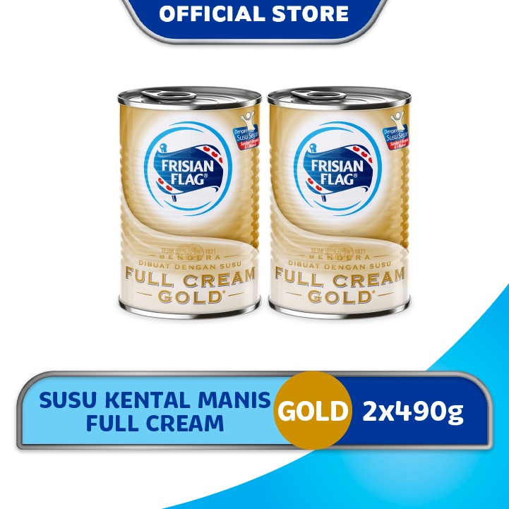 

95 Frisian Flag Susu Kental Manis Gold Kaleng 490gr x2 58