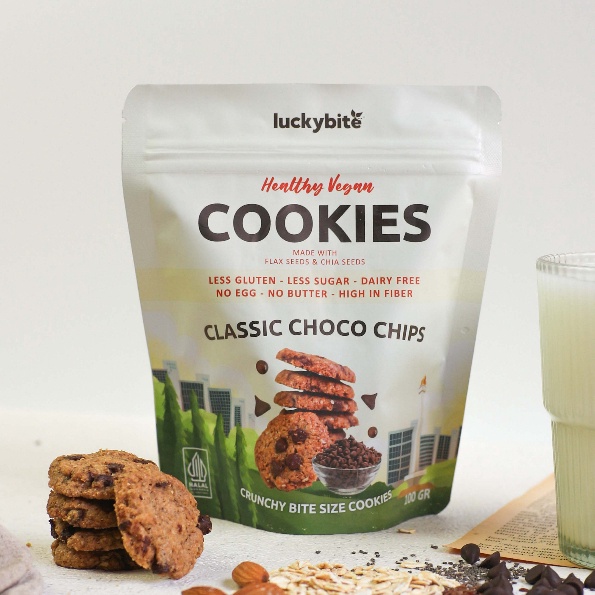 

L@@ri3 Vegan Cookies (100gr) - Less Gluten & Healthy - LUCKYBITE [78]