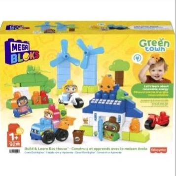 Fisher Price Mega Bloks Green Town Jumbo Mainan Anak Balok Besar