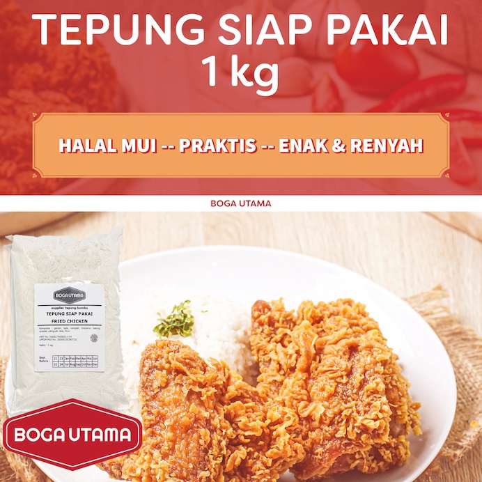 

Ready✸ Tepung Siap Pakai Fried Chicken Ayam Krispi KFC 1 kg Model Baru ^ヘ)