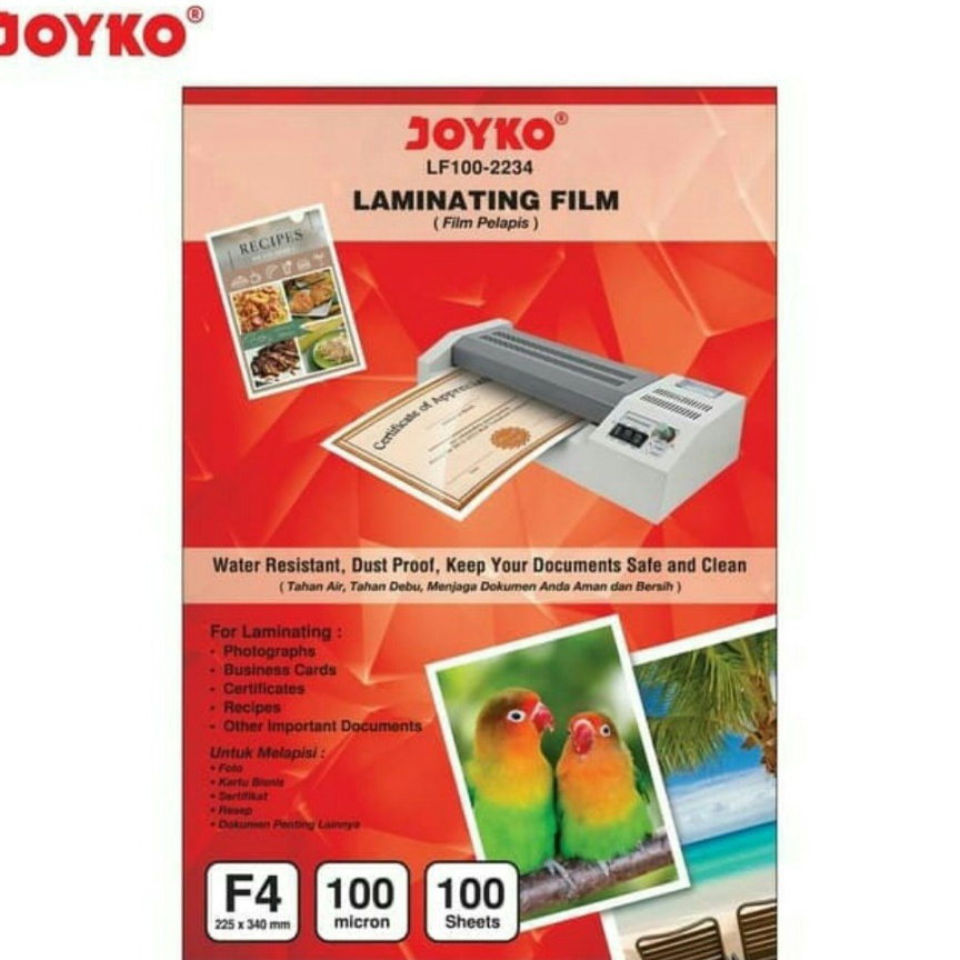 

WIK PLASTIK LAMINATING JOYKO F4 MICRON LF100 2234 HARGA 10 Lembar 52