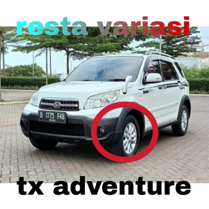 over fender terios adventure bagian sambungan depan