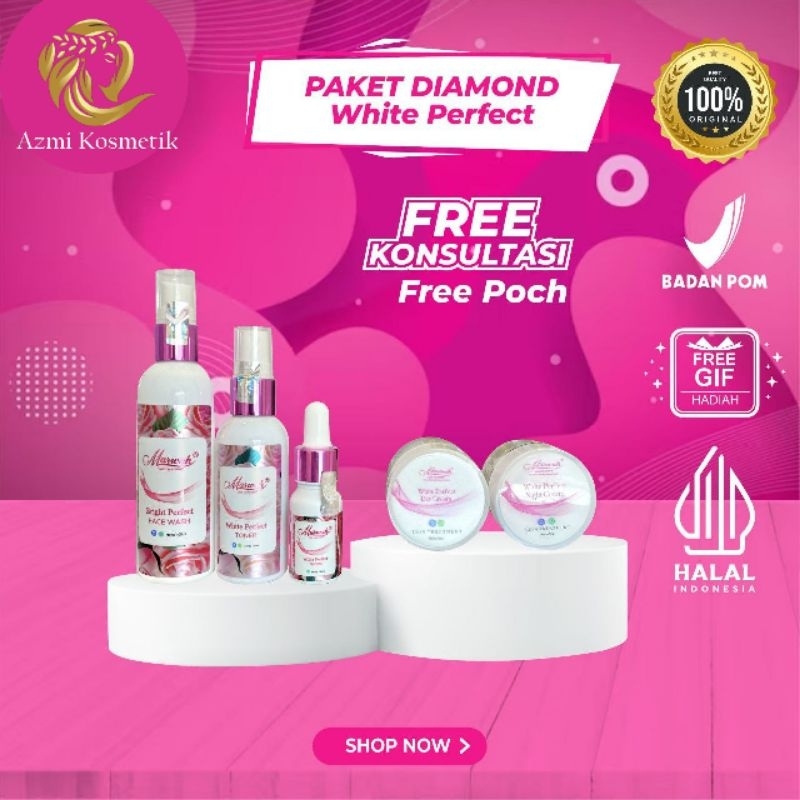 PAKET SKINCARE WHITE PERFECT MARWAH UNTUK KULIT KERING DAN KUSAM