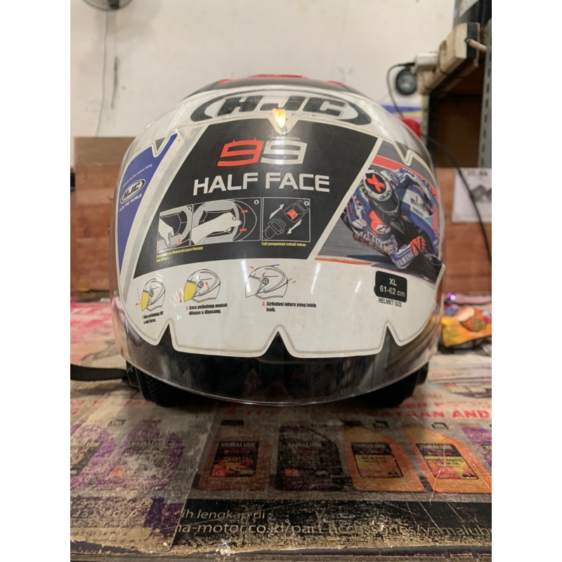 helm yamaha half face Jorge Lorenzo