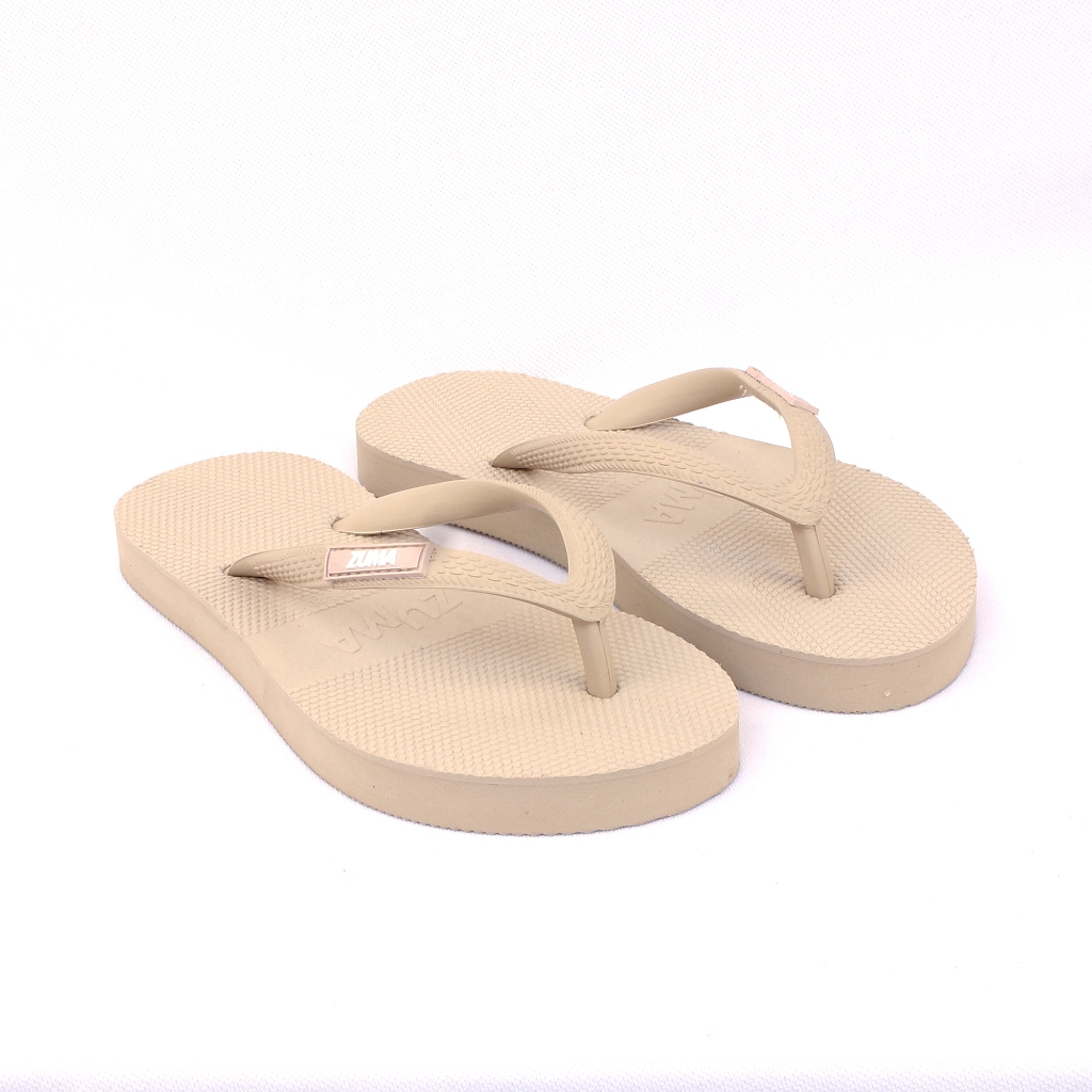 Zuma Kids Girls Classic 3 Hazelnut, Sandal Jepit Anak Perempuan Karet Polos, Cokelat