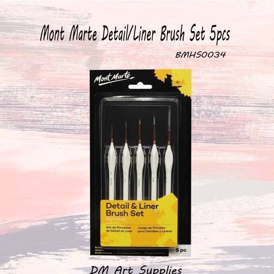 

Mont Marte Detail/Liner Brush Set 5pcs (BMHS0034)