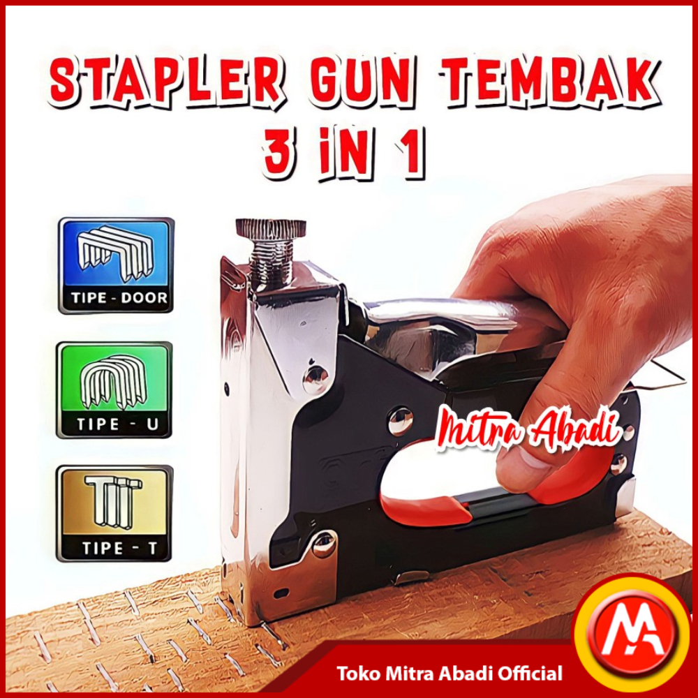 

Staples / Stapler Gun Tacker Tembak 3 IN 1 SERBAGUNA