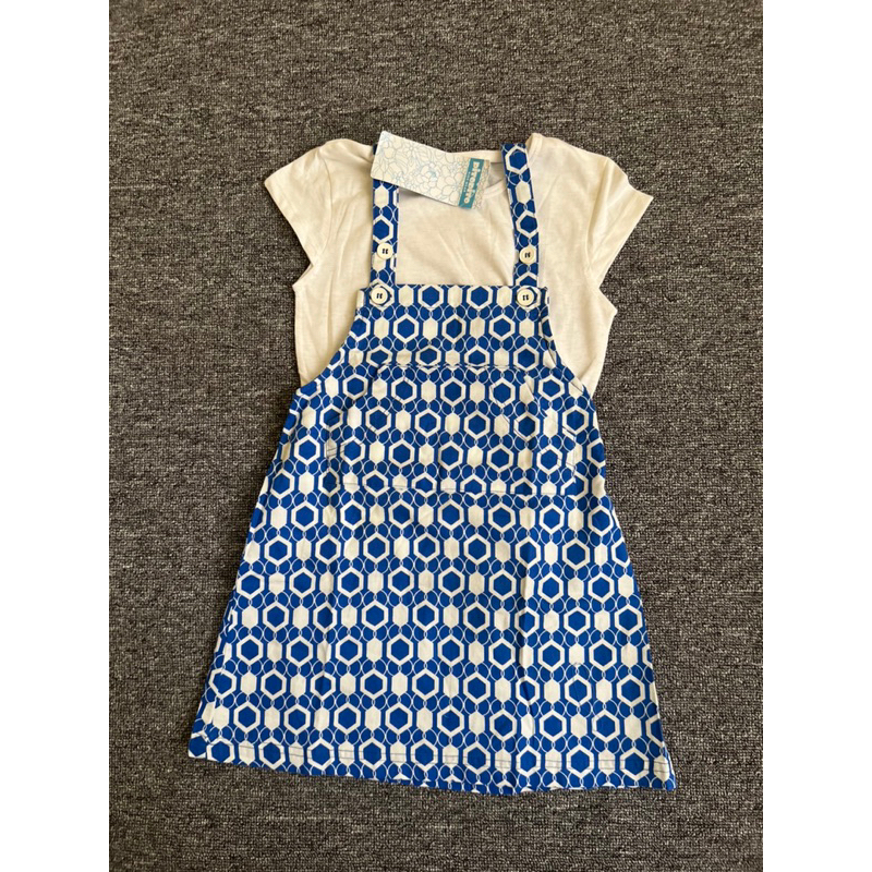 PITODITO OVERALL SET DRESS ANAK PEREMPUAN 5-6years