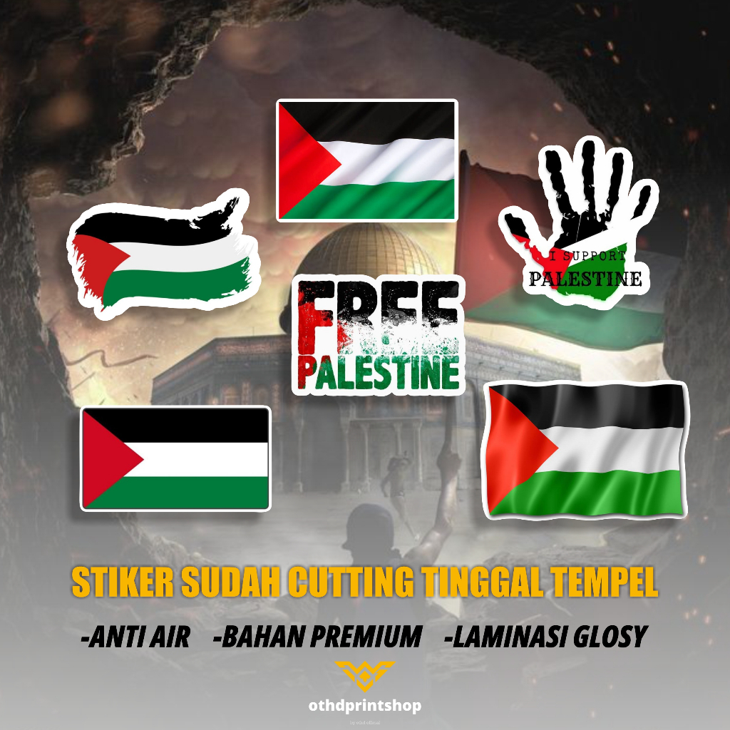 

Stiker pack Bendera Free Palestine Stiker Bendera Palestina Bahan Vinil Tahan Air Waterproof