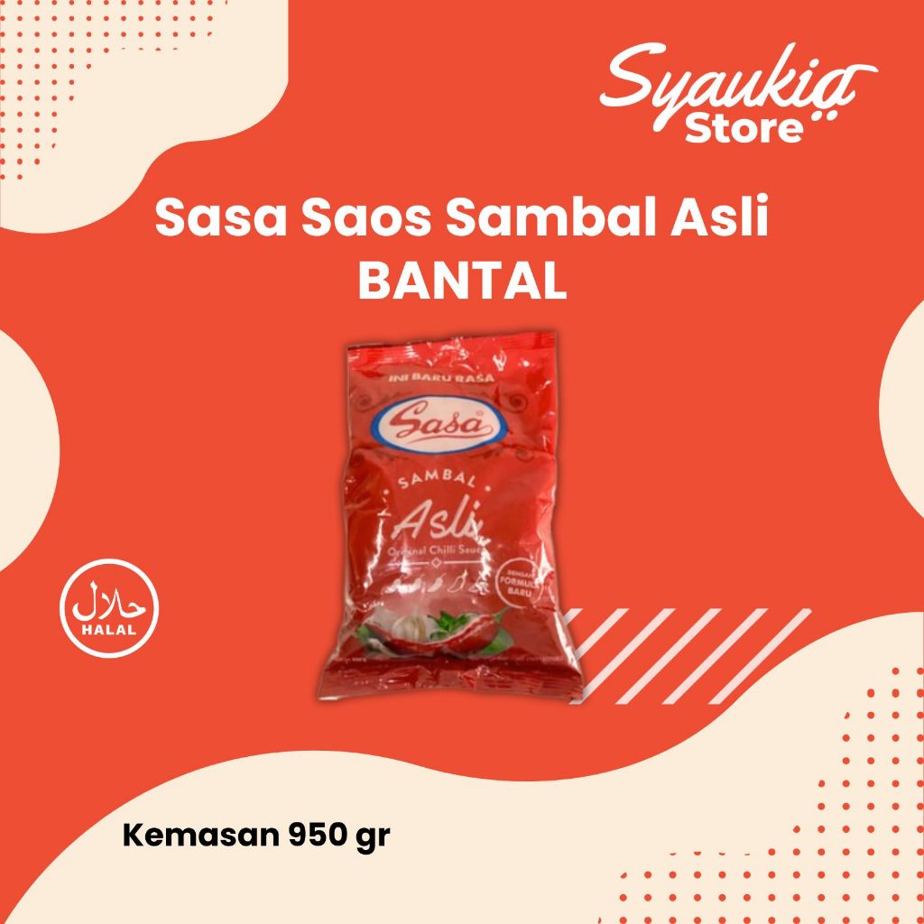 

Sasa Saos Sambal Asli BANTAL 950 Gram Saus Cabai Sauce Cabe