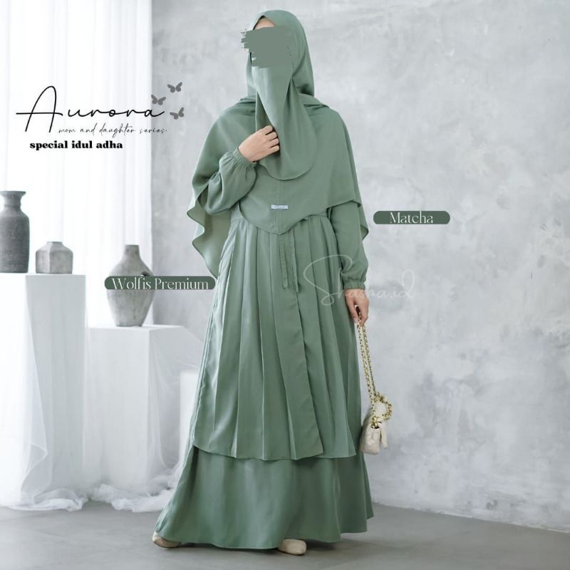 AURORA SET BY SHAHIA FREE CADAR KHIMAR GAMIS SYAR'I SET/ GAMIS PREMIUM LEBARAN| GAMIS LEBARAN/ GAMIS