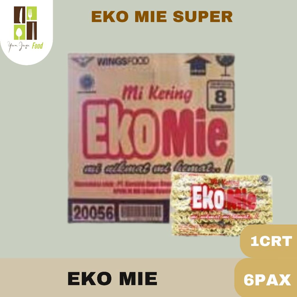 

Eko Mie / Mie Super / Mie Kering / Kemasan Isi 10 PCS [ 1CRT/6 PACK]