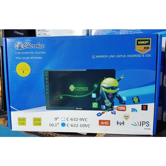 Head Unit Android 10 Inch 2gb 32gb Cherokee Double din IPS