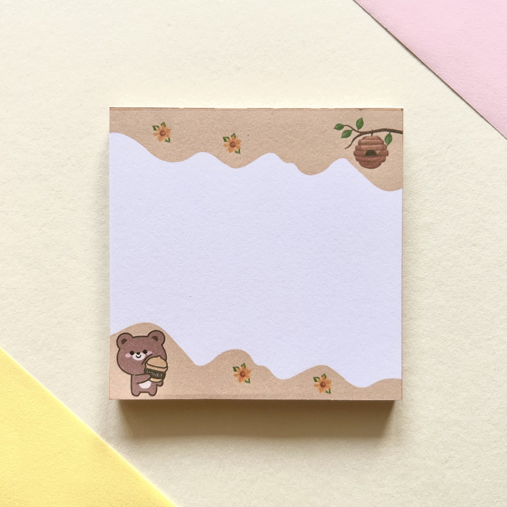 

HOUI - Memopad Lucu Cute Colorful // Bear Coklat 8x8 cm