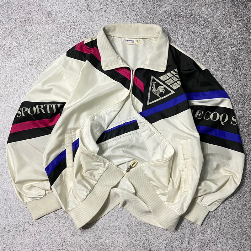 Jacket windbreaker vintage colourblock LE COQ SPORTIF