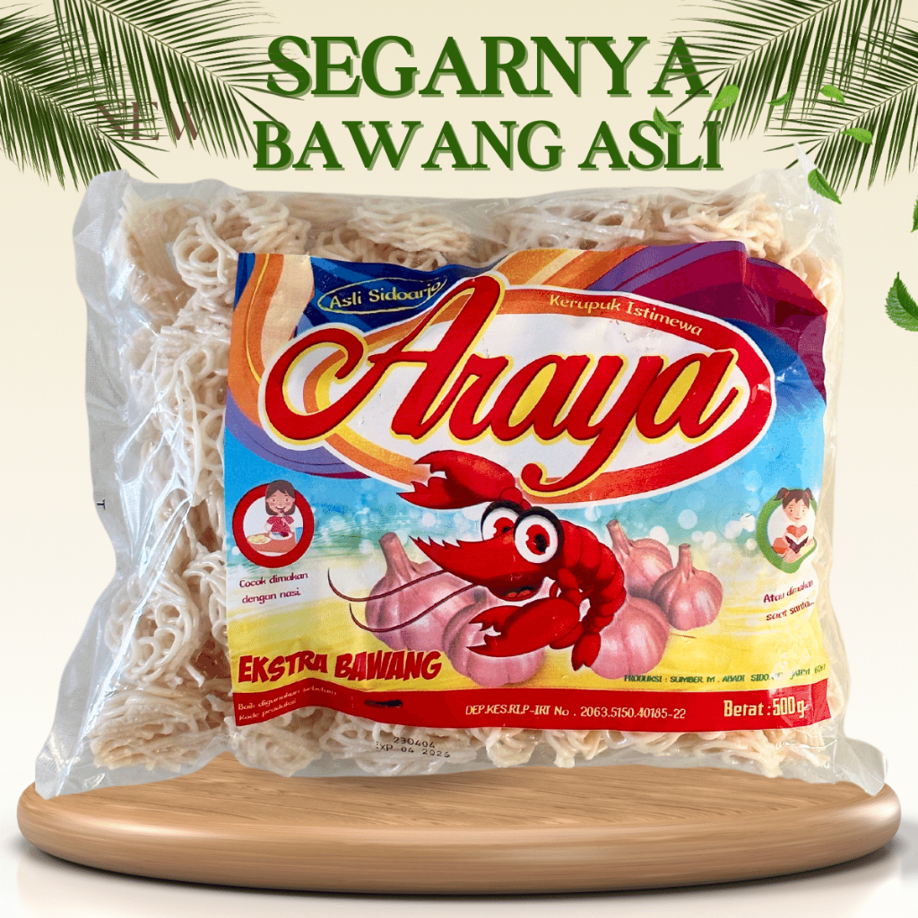 

Kerupuk Mawar Mentah Araya dengan Bawang 500g