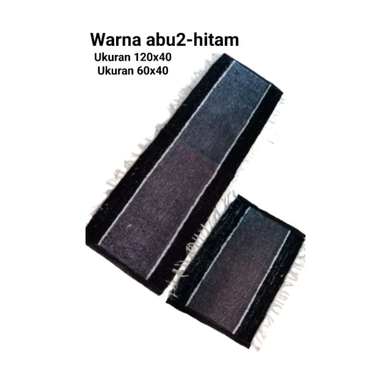 keset handuk panjang dapur kitchen set abu2 hitam