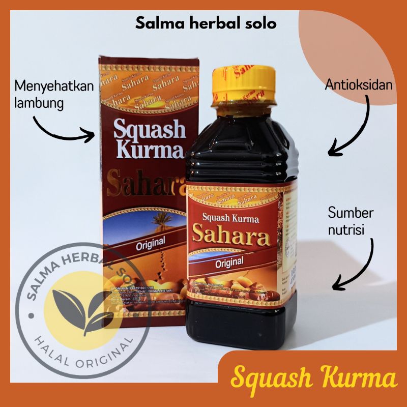 

Sari Kurma Sahara Squash Kurma 330 Gram Original Salma Herbal Solo