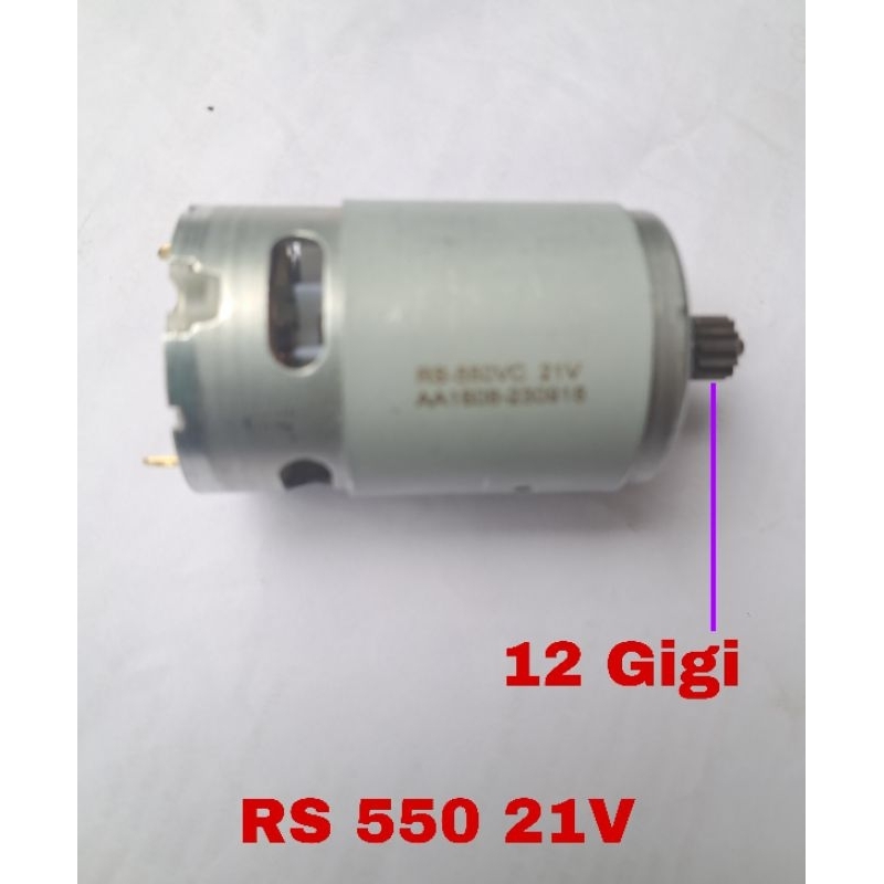dinamo dc RS550 21V 12 Gigi motor dc RS 550