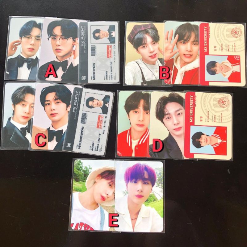 monsta x minhyuk hyungwon changkyun xiesta fancon pc photocard