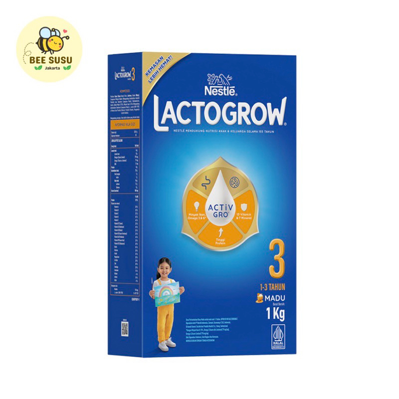 

Lactogrow 3 Rasa Madu 1-3 Tahun Box 1kg 1000gr 1000g