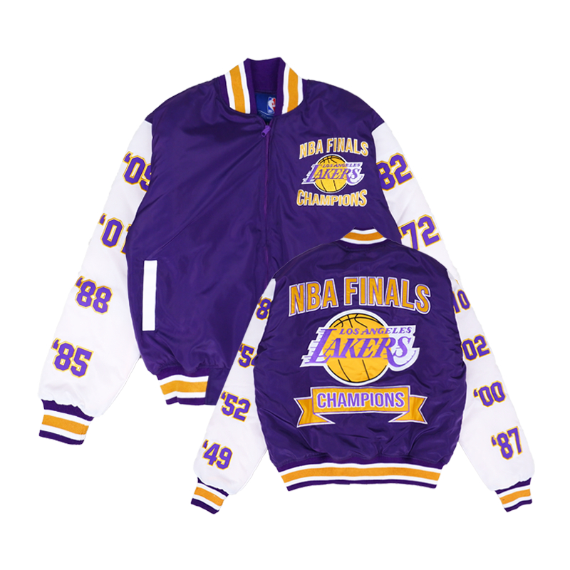 JAKET VARSITY LAKERS NBA FINALS CHAMPIONS JAKET VARSITY LAKERS VINTAGE BORDIR JAKET LAKERS