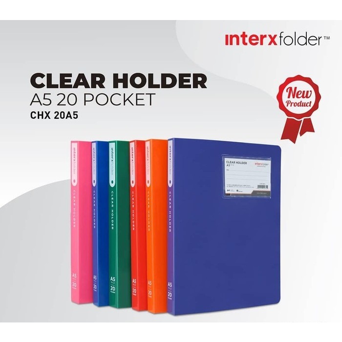 

Clear holder A5 Inter X 20 pocket / dokumen keeper / display album