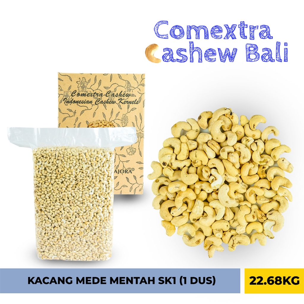 Kacang Mede Comextra Mentah SK1 1 karton - Cashew Kernel Kacang Mente / Mete Comextra Majora (Bali)