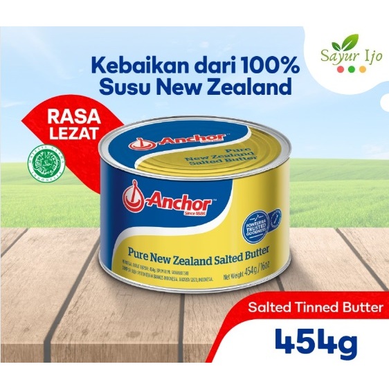 

ANCHOR Pure New Zealand Salted Butter 454 Gram Mentega Asin Sapi Segar