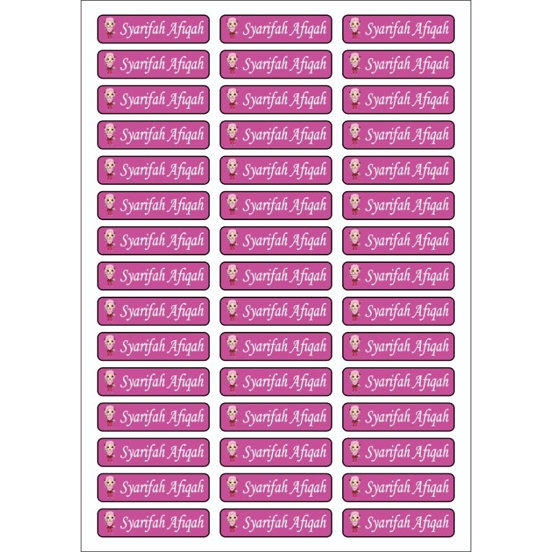 

Stiker Kain, kuat, tahan air dan anti luntur (isi 45 pcs) hanya boleh untuk satu nama