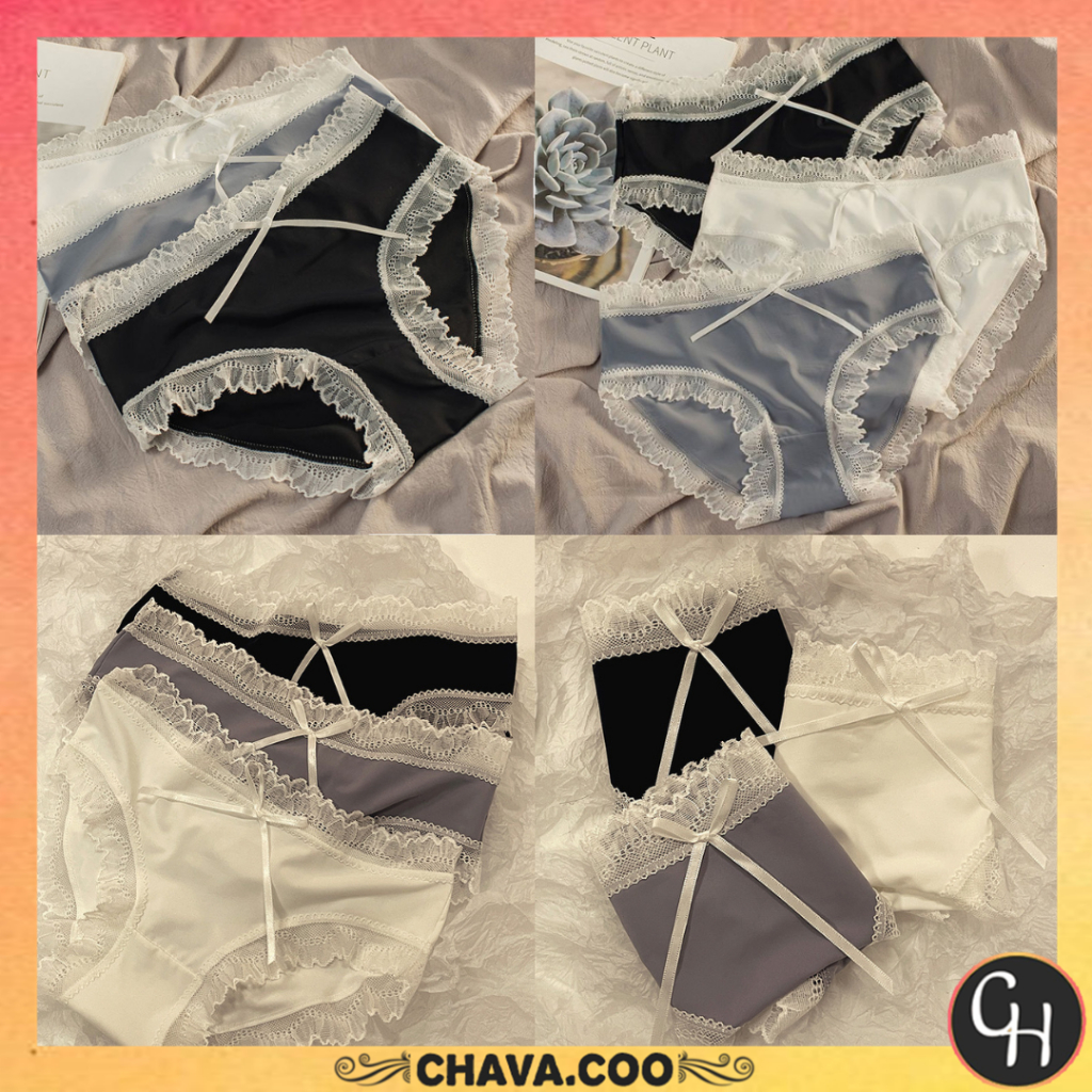 CHAVA | CD1497 Celana Dalam Transparan Polos CD Seamles Pita Renda Underwear CD Motif Underwear Sexy