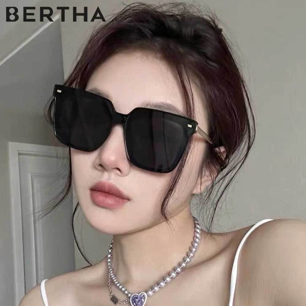 Bertha Kacamata Sunglasses Polarized Anti Uv Protection 400 Bentuk Kotak Bahan Tr90+Metal Fashion Pr