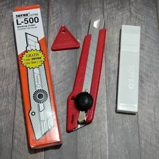 

[PRODUK-BQBJV88] GROSIR Cutter Besar JOYKO L500 GRATIS REFILL PISAU 1TUBE/Kater L-500 JOYKO FREE L-150 1TUBE isi 5pcs jsnhw