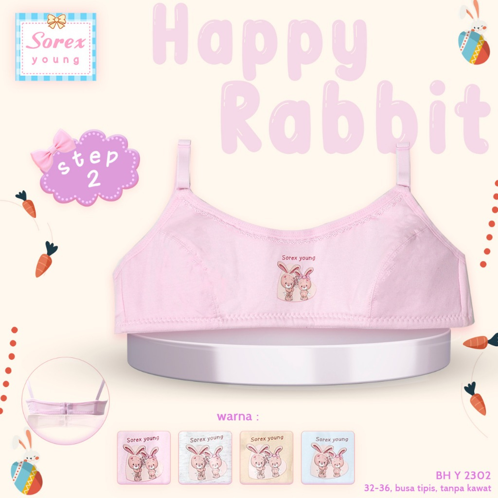 Sorex Young Bra Remaja BH Y 2302 | Miniset Anak Princess Step 2 | Miniset Busa Tipis Tanpa Kawat