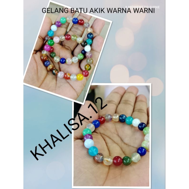 GELANG BATU AKIK WARNA WARNI