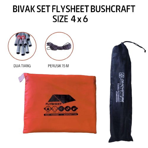 Flysheet 4x6 / bivak /trap tent/ flysheet 4x6 waterproof / terpal tenda