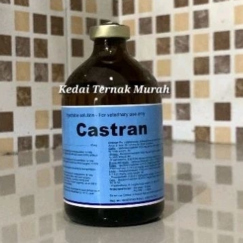 Castran 100 ml inj Anastesi Premedikasi Penenang Hewan Sapi Kuda Kambing Anjing Kucing