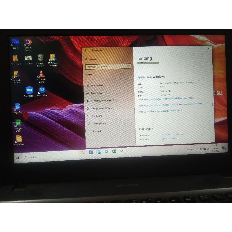 laptop Asus x441m.kelengkalan laptop+charger minus speaker selebih nya aman