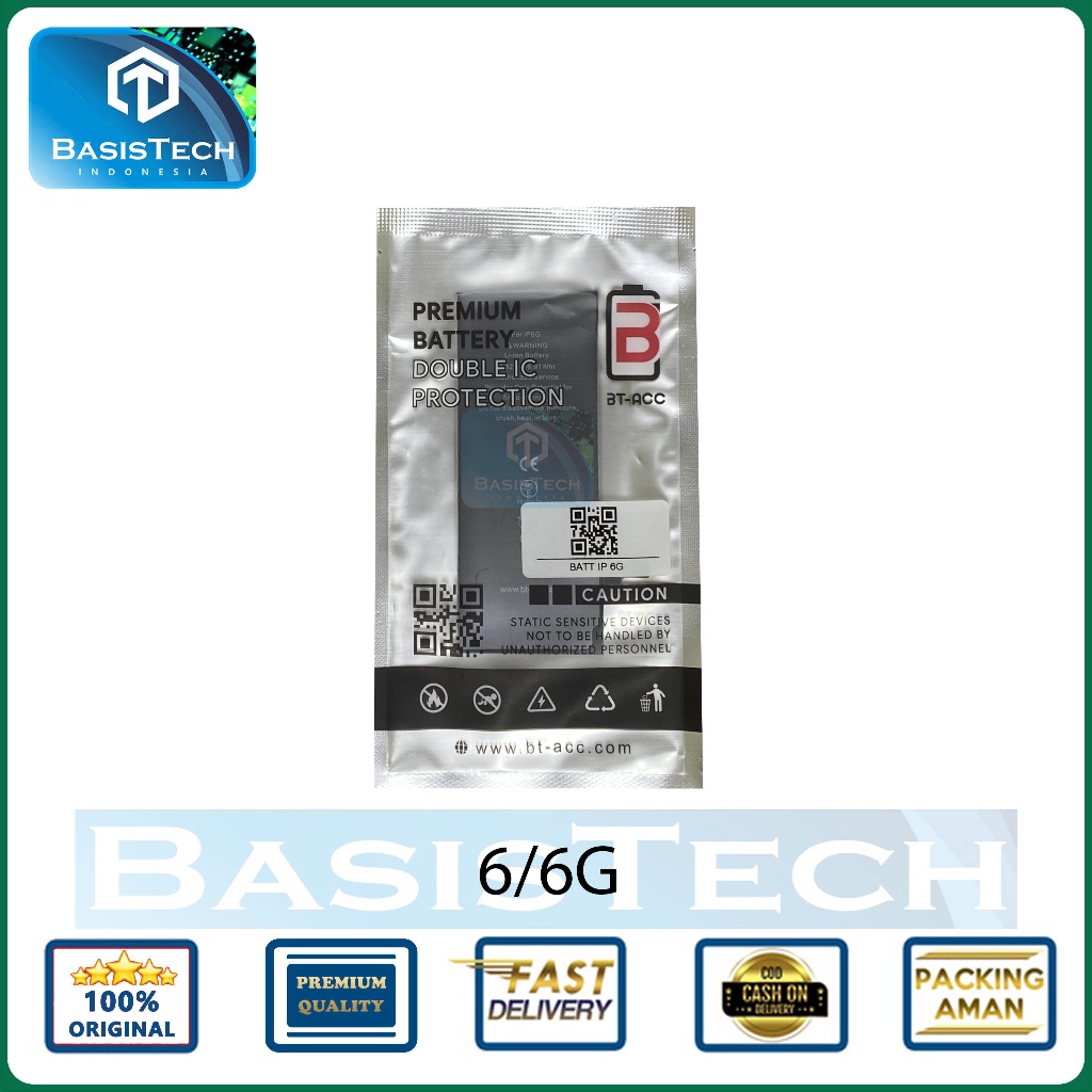 BATERAI FOR IPHONE 6 6G - BASISTECH BT-ACC DOUBLE IC POWER PROTECTION