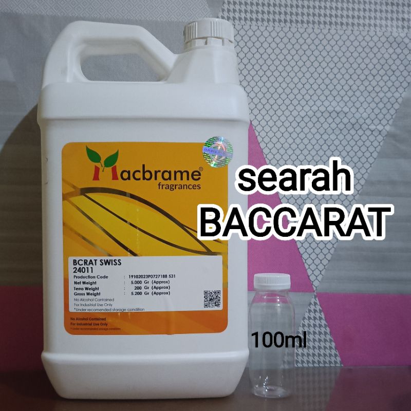 BACCARAT SWISS 100ml by MACBRAME (untuk keterangan baca deskripsi produk)
